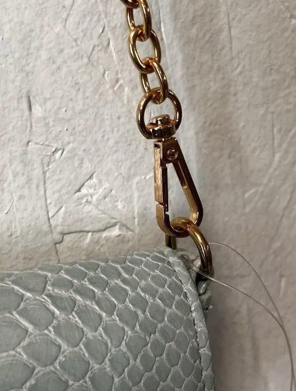 Anthropologie Street Level Real Suede Bag Purse Mint/Menth Designer Professional - Image 5