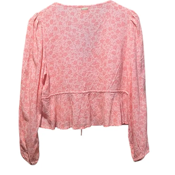 Billabong Time‎ Goes By Long Sleeve Blouse Top Size Large - Image 8