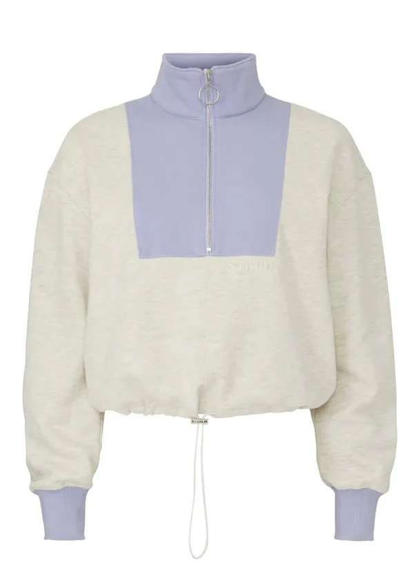 Alys colorblock cotton-blend half-zip sweatshirt sweater size S small - Image 5
