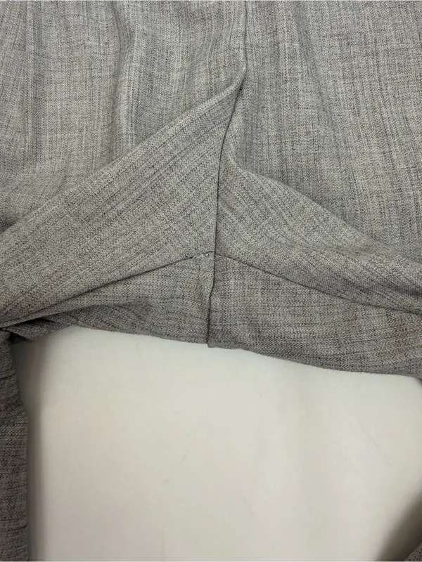 Abercrombie & Fitch Curve Love A&F Sloane Tailored Wide Leg Pant Grey Heather - Image 10