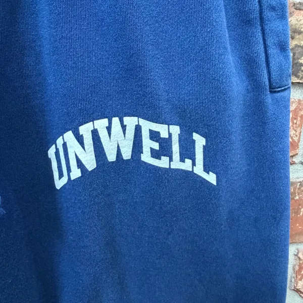 Unwell Tour Call Her Daddy Womens Medium Sweatpants Joggers Blue Thick Navy - Image 2