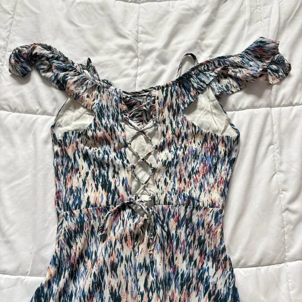 Olivaceous Mini Dress Womens Size Medium‎ Ruffle Bohemian Milkmaid Coquette - Image 12