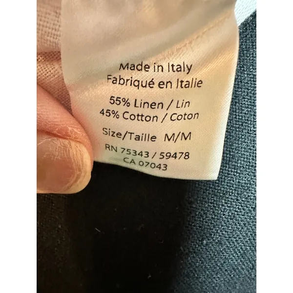 Le Ragazze Italy Linen Cotton Tropical Print Midi Dress Blush Pink Resortwear - Image 8