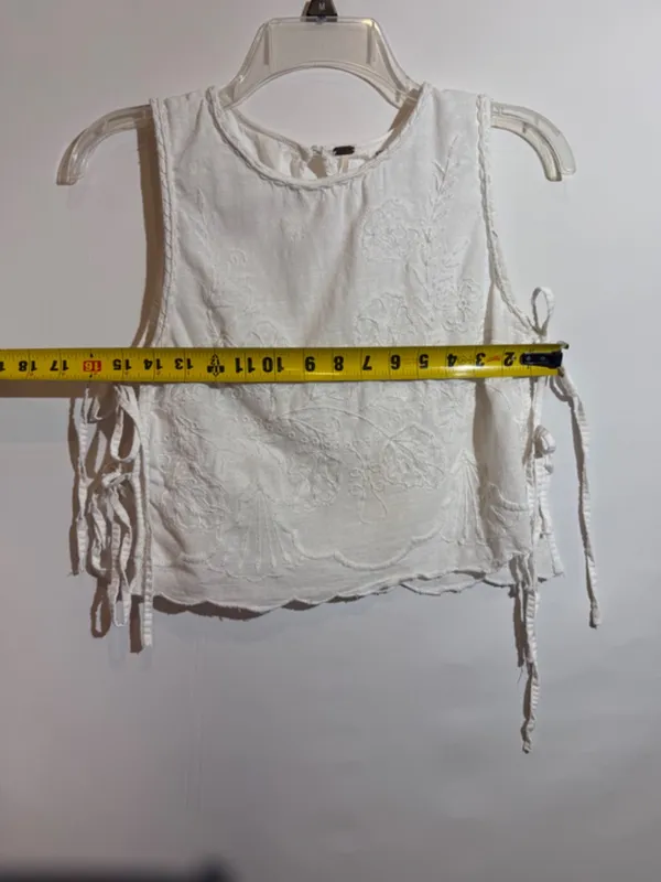 Free People Faded Gardens Tank Floral Embroidered Cotton Top Size S - Image 7