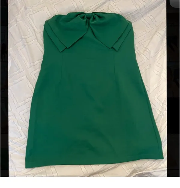 TCEC Emerald Green Mini Bow Dress - Image 2