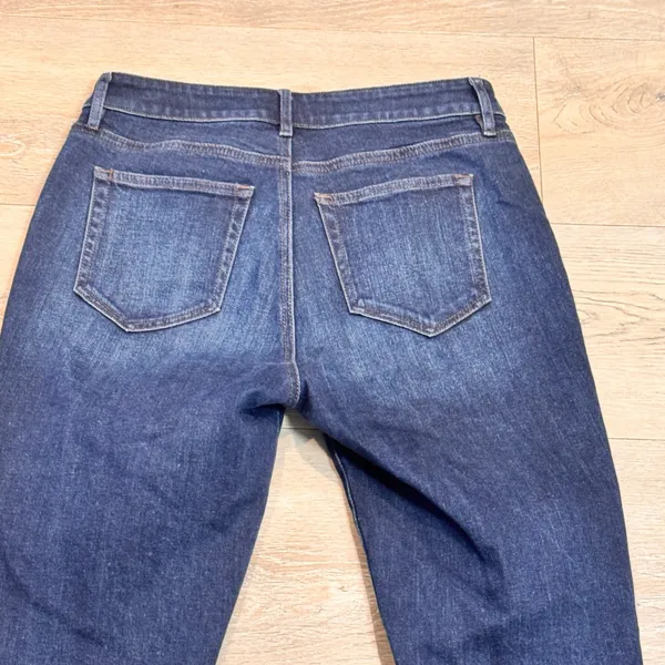 LOFT Outlet Curvy Skinny Jeans Dark Wash‎ Womens Size 4 Clean Wash Flattering - Image 5