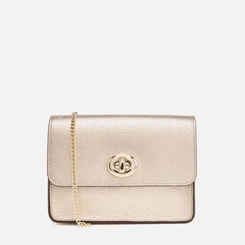 Coach Women's Turnlock Chain Crossbody Leather Bag, Platinum/Gold, NWOT - Image 11