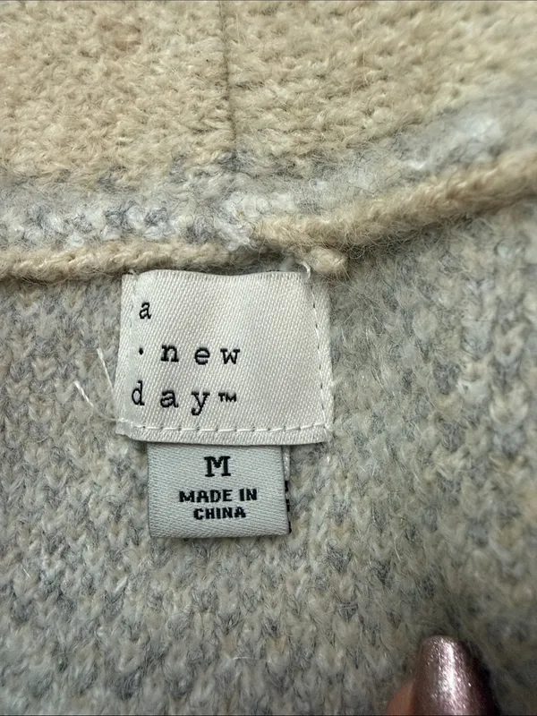 A New Day Beige Boho Hippie Maxi Cardigan Duster Sweater - Image 3