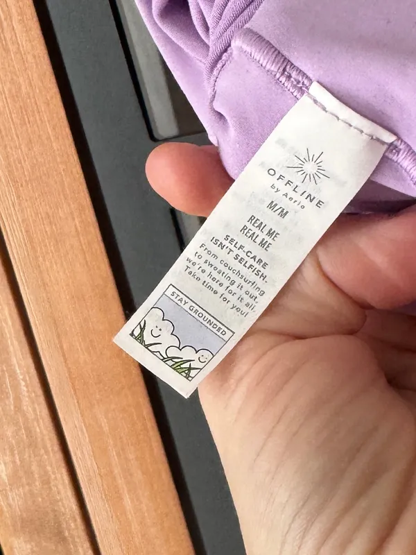 OFFLINE By Aerie Real Me Low Key Longline Sports Bra Removable Pads lively lilac - Image 5