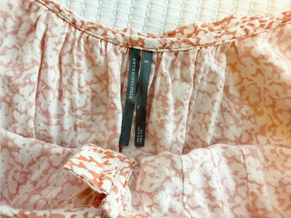 Anthropologie Sleeveless Ruffle Nap Dress in Orange Cottagecore Floral - Image 5