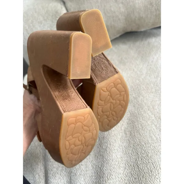 Kork-Ease Women's Brown Leather Wedge Sandals Size 8 - Image 4