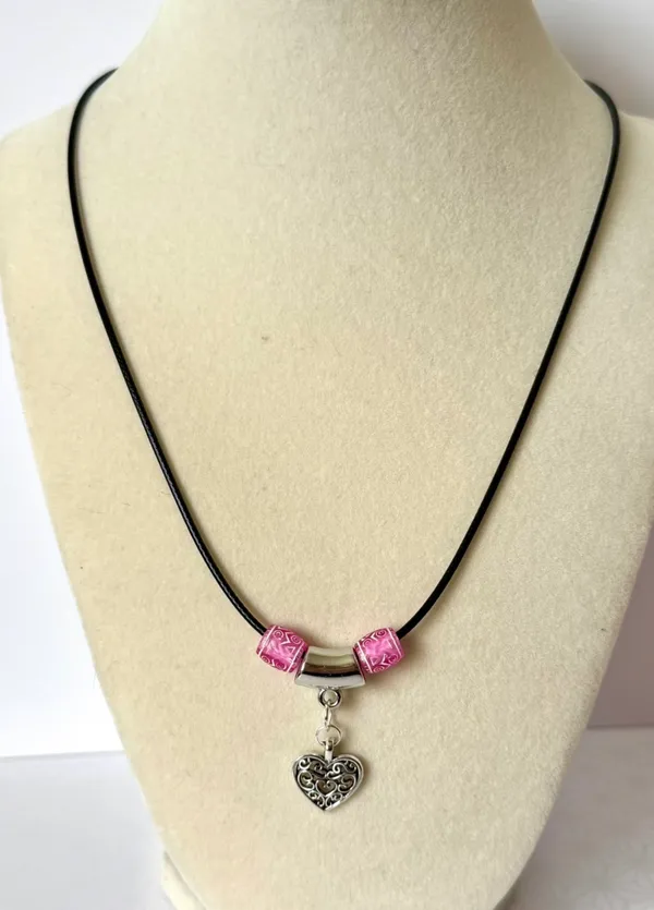 Filigree Heart Necklace (727) 💜 - Image 2