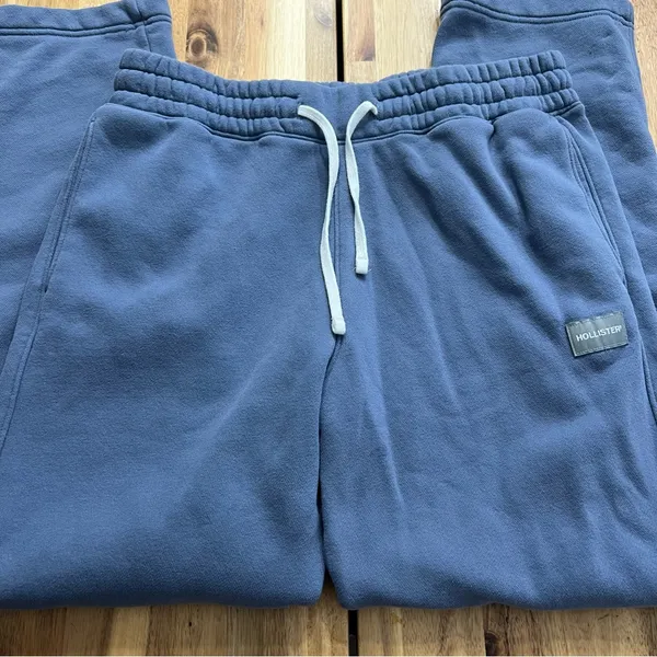 Hollister Blue Track Pants Relaxed Fit Joggers - Image 5