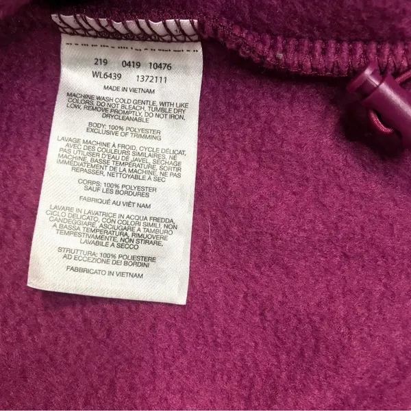 COLUMBIA Pile Fleece Jacket Women XL Purple Full Zip Gorpcore Outdoor Travel Y2K - Image 12