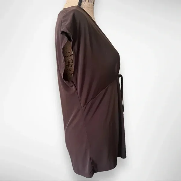 MICHAEL MICHAEL KORS Women's Chocolate Brown Sleeveless V-Neck Top LG | EUC‎ - Image 4