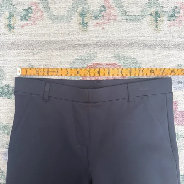 Quince Ultra Stretch Ponte Straight Leg Pants Medium Navy Classic Minimalist - Image 5