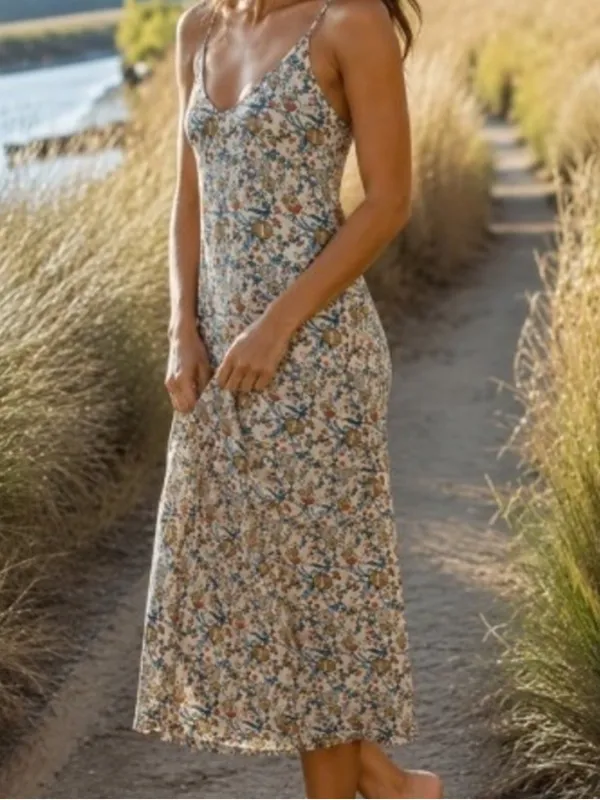 NWT Natural Life White Multicolor Floral Amy Sleevless Slip Maxi Dress Large - Image 6