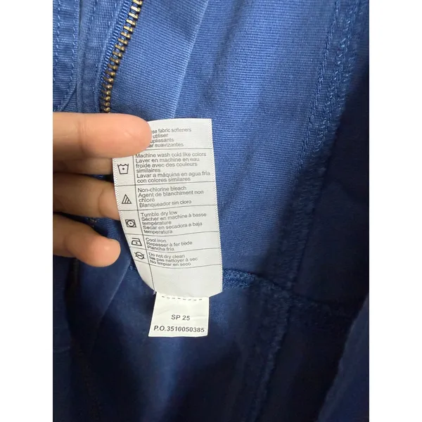 Carhartt Women’s XS TENCEL Relaxed Fit Twill Short Sleeve Shortall Deep Ocean - Image 9