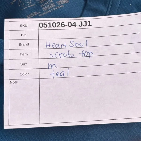 Heartsoul Scrub Top Teal‎ Medium Blue - Image 8