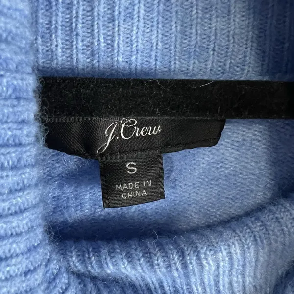 J. CREW Blue Wool Alpaca Blend‎ Turtleneck Long Sleeve Sweater Size Small - Image 5
