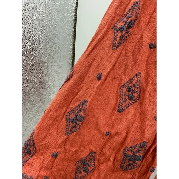 Free‎ People Tunic Womens S Red Embroidered Babydoll V Neck Boho NWT Flawed - Image 9