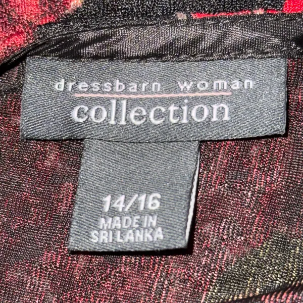 Dressbarn red floral open shirt jacket - Image 5