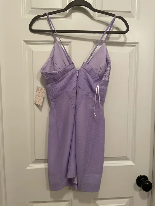 We Go Together Lilac Mini Dress - Image 9