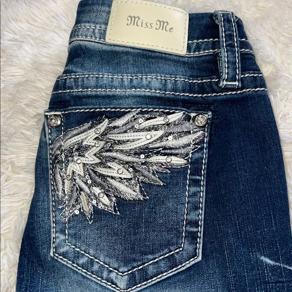 Miss Me LR Straight Leg Jeans Dark Wash 28x30 NWOT - Image 2