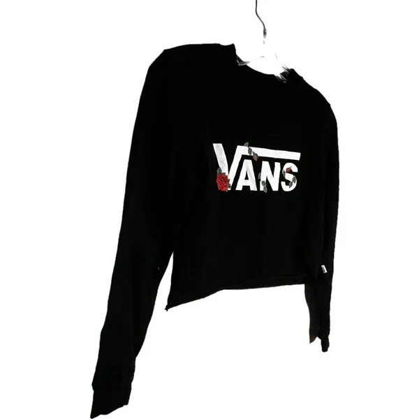 Vans Cropped Black T-Shirt - Image 3