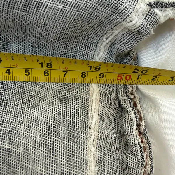 CP Shades Women Grey White Striped 100% Linen Button Down Tunic Top Small - Image 3