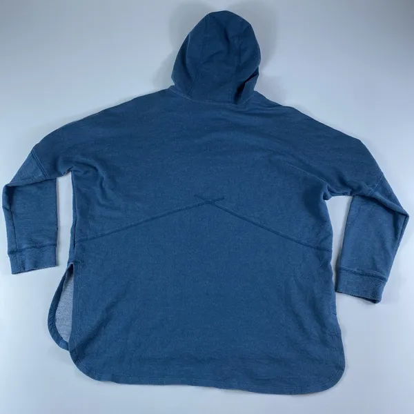The North Face Hoodie Womens Medium Blue Oversized‎ Pullover Cotton Long Sleeve - Image 6