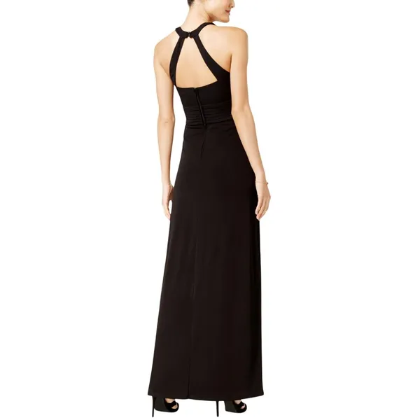 Speechless Juniors Embellished Ruched Cutout Gown Dress Black 3 - Image 7