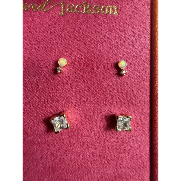 NEW IN BOX Olivia And Jackson 4 Earrings Set 925 Silver Cubic Zirconia Opalite - Image 7