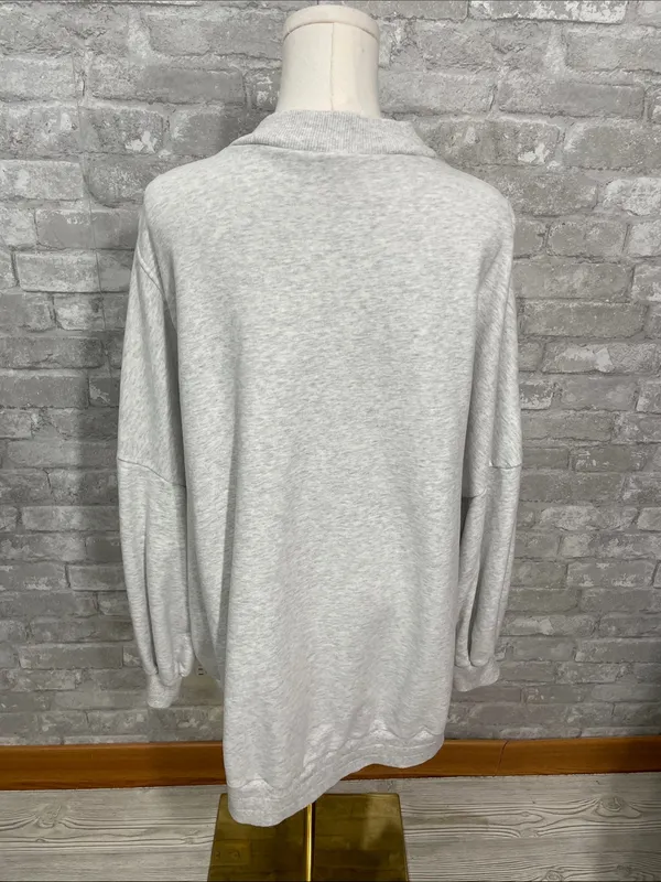 Nap Women's Relaxed Light Gray Crewneck Sweatshirt - Image 5