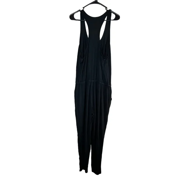 Aerie Jumpsuit Womens Size M Black Sleeveless Racerback Drawstring Waist Casual‎ - Image 6