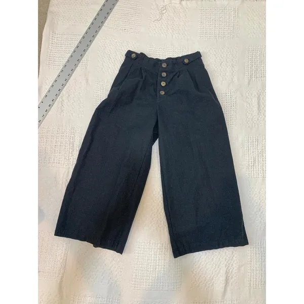 Greylin small Nana pleated linen cropped wide leg culottes P2 3401 - Image 6