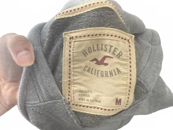 Hollister California Grey Hoodie Sweatshirt Medium - Image 4