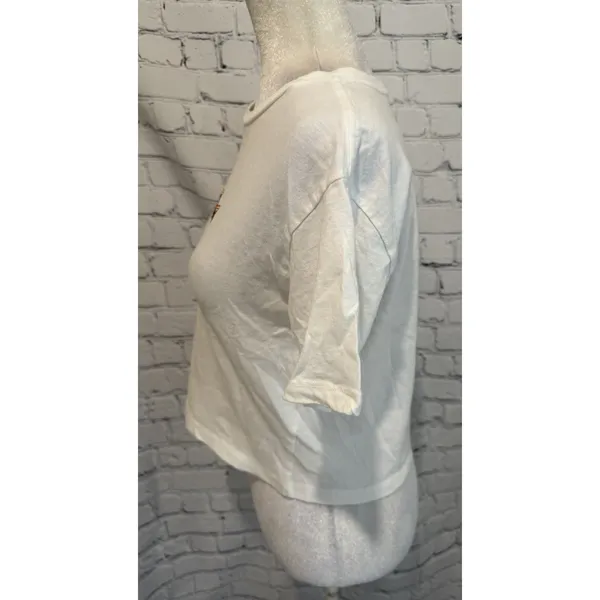 Garage White Cropped Short Sleeve Butterfly Tee Size XSmall XS - Image 2