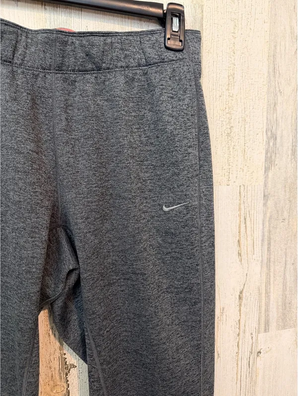 Nike Women Small Therma-Fit Sweatpants Dark Gray with Coral Logo - Image 4
