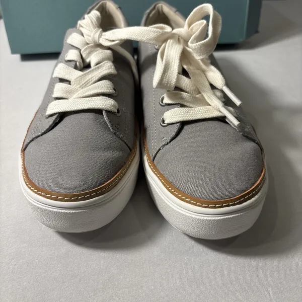 New TOMS Alex Natural Drizzle Gray Canvas‎ Sneaker Women's Size 8.5 - Image 4