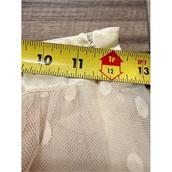 NWT Ivory Swiss Dot Mesh‎ Overlay Mini Skirt Women's Small Tulip B Coquette - Image 5