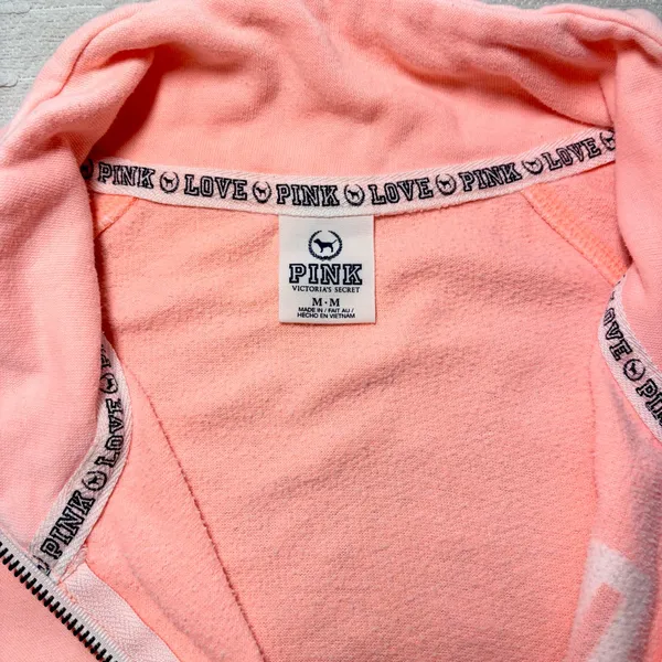 Victoria's‎ Secret PINK Full Zip Athletic Jacket Orange Size M - Image 8