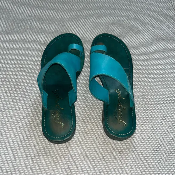Free People Sant Antoni Sandal Blue/ Azure Sz 36 - Image 4