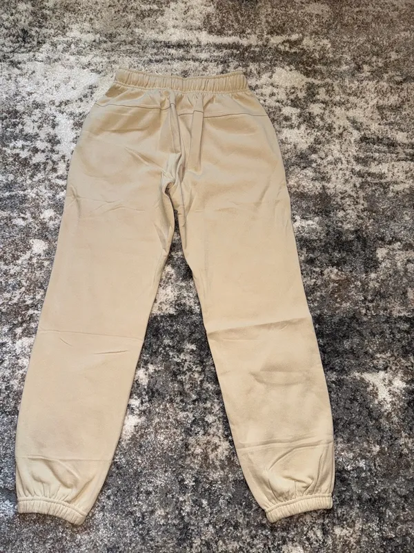 Beige Women's Drawstring Jogger Pants Tan - Image 4