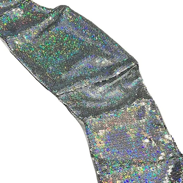 GB Women's Silver Sequin Bandeau Camisole Top Size M Party Sparkly - Image 12