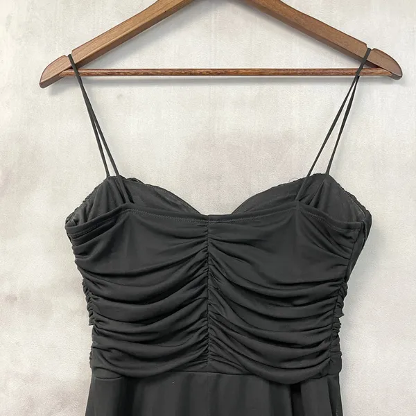 B. Smart Y2K Womens Chiffon Sweetheart Cocktail Dress Size 5/6 Black Flowy McBling HOCO - Image 6