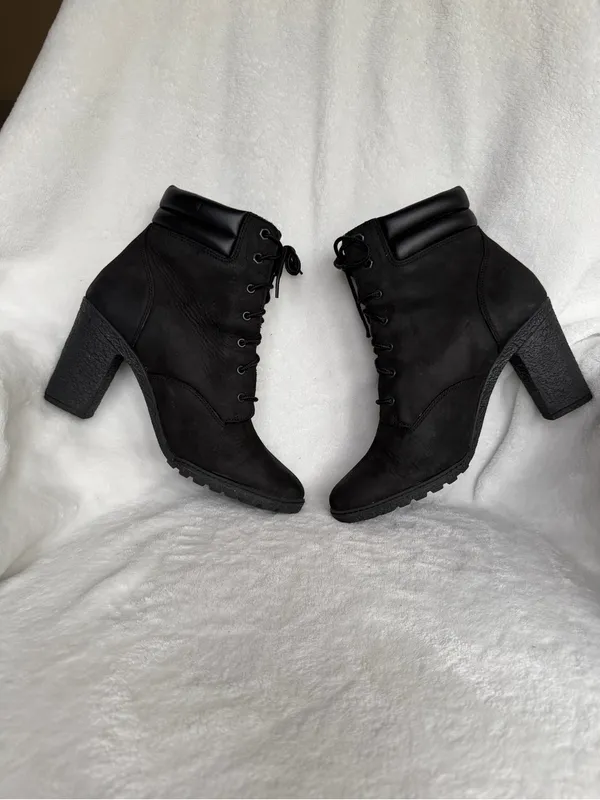 Timberland Womens Tillston 6 In Medium Leather Boot Size 9 Black - Image 6