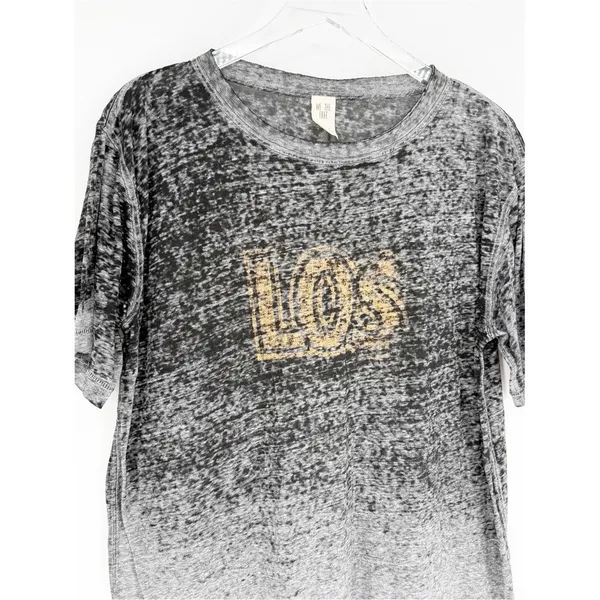Free People Los Angeles Burnout Short Sleeve‎ Tee Women's Size S Grey Boho - Image 5