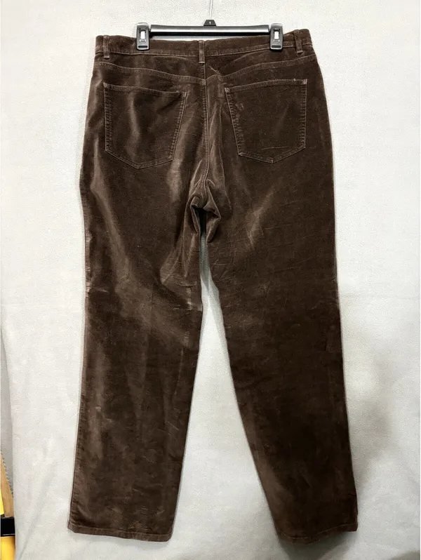 Talbots Size 12 Brown Velvet Corduroy Leg Pants Stretch - Image 3
