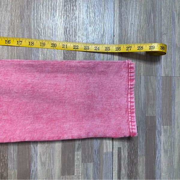 Juicy Couture Pink Acid Washed Straight Leg Jeans NWT Women’s Size 25” - Image 10